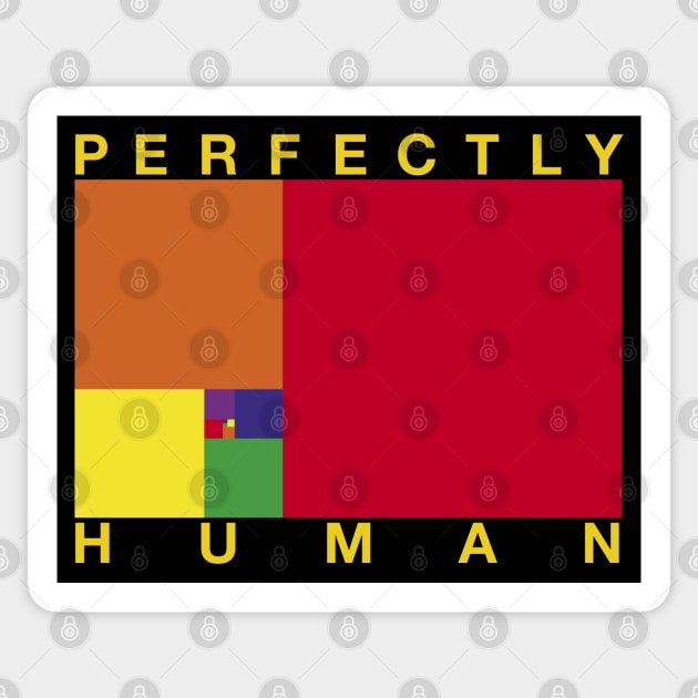 Perfectly Human - Rainbow Pride Flag Sticker by OutPsyder